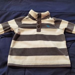 Carters Baby fleece pullover with Grey Stripes size 3 month